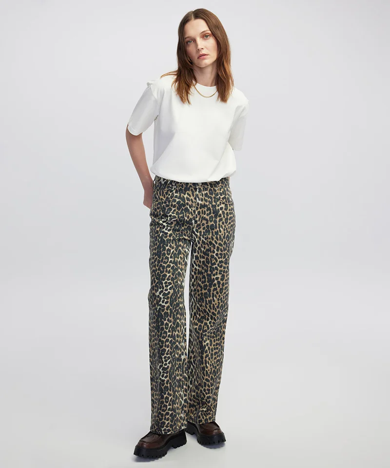 ابيكول Leopard Print Trousers